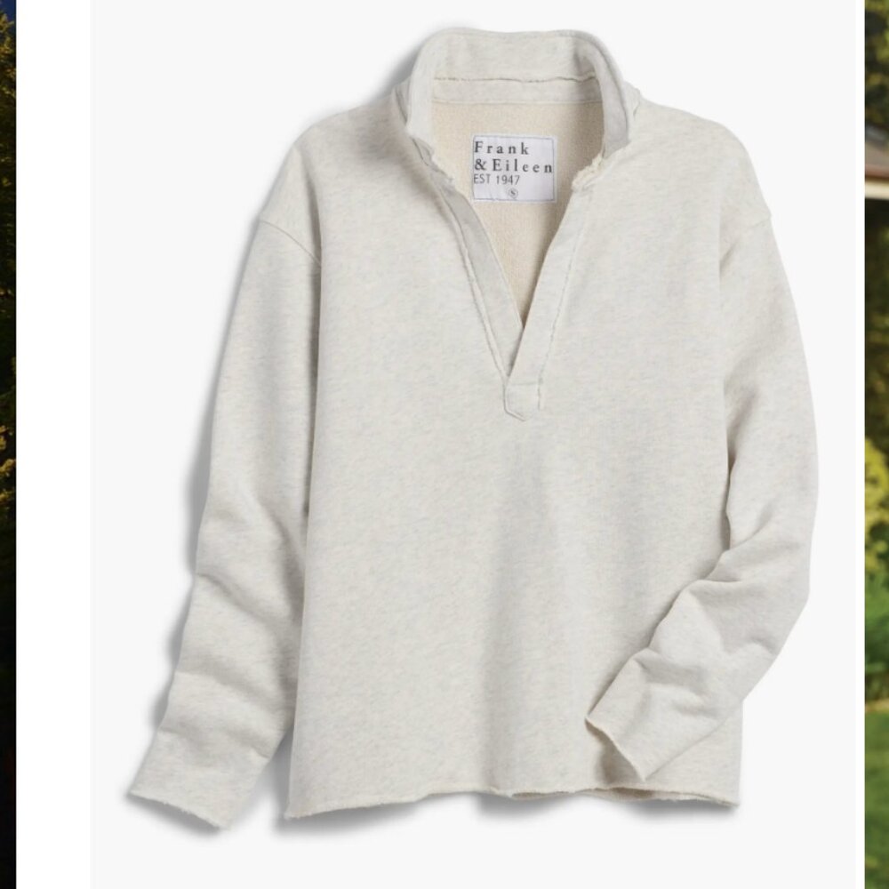 Frank & Eileen Patrick Popover Henley, Size: S, Color: Light Heather Gray